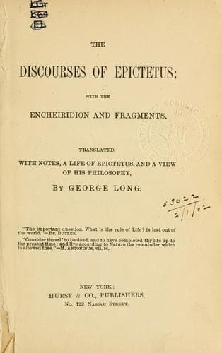The discourses of Epictetus