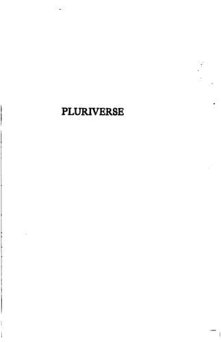 Pluriverse: An Essay in the Philosophy of Pluralism