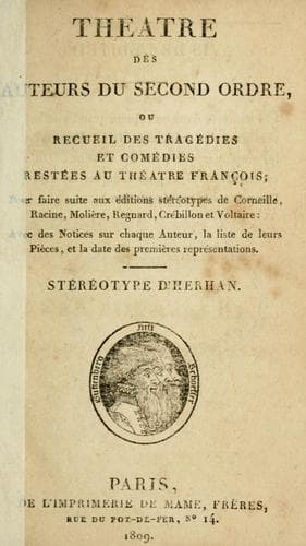 Theâtre des auteurs du seconde ordre