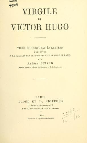 Virgile et Victor Hugo