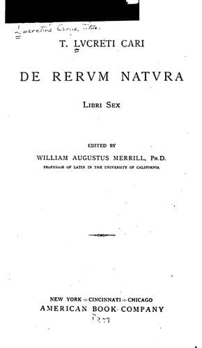 De rervm natvra libri sex