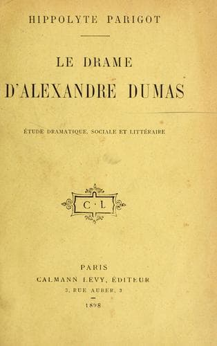 Le drame d'Alexandre Dumas