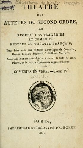 Répertoire du théâtre français, Théâtre des auteurs du second ordre