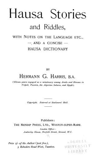 Hausa stories and riddles