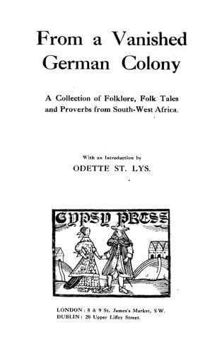 From a vanished German colony