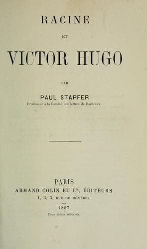 Racine et Victor Hugo