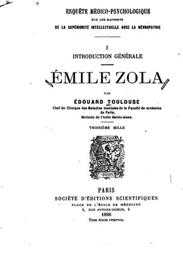 Enquête médico-psychologique sur les rapports de la supériorité intellectuale avec le névrophatie. I, Introduction générale