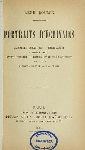 Portraits d'écrivains
