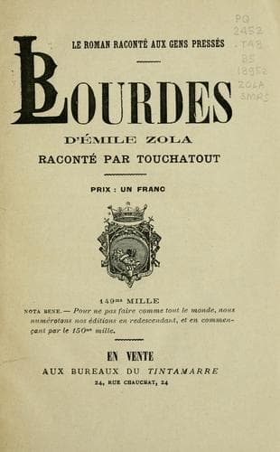 Blourdes d'Émile Zola