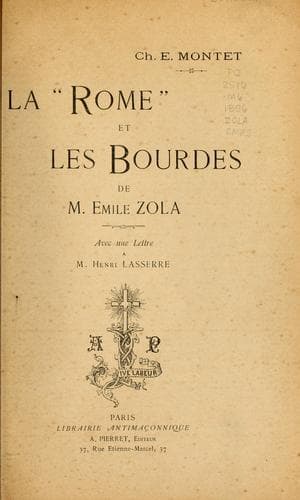 La Rome et les bourdes de M. Emile Zola