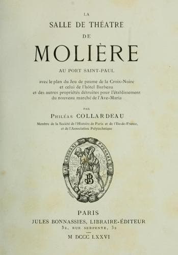 La Salle de théâtre de Molière au port Saint-Paul