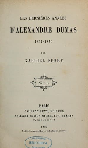 Les dernières années d'Alexandre Dumas, 1864-1870