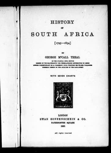 History of South Africa, (1795-1834)