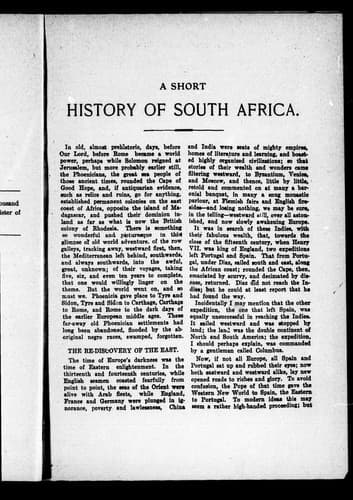 A short history of South Africa