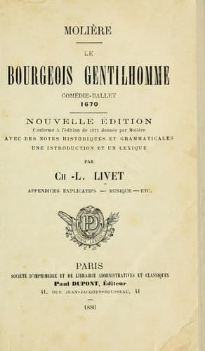 Le bourgeois gentilhomme