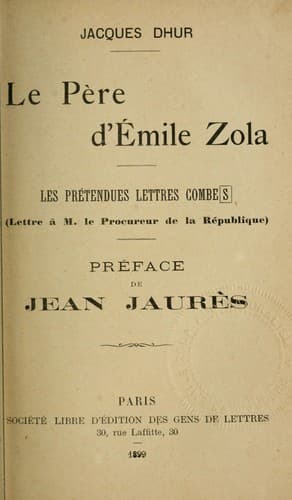 Le père d'Émile Zola