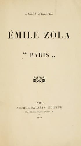 Émile Zola, Paris