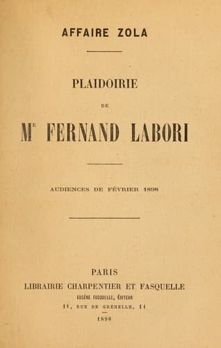 Plaidoirie de Me Fernand Labori