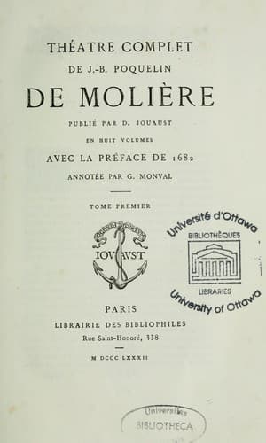 Théâtre complet de J.-B. Poquelin de Molière