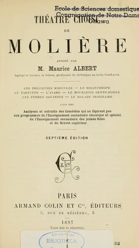 Théâtre choisi de Molière