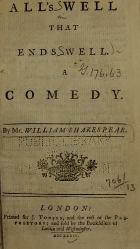 All's Well That Ends Well