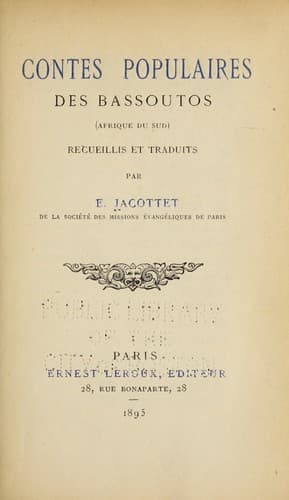 Contes populaires des Bassoutos