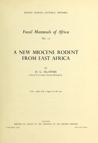 Fossil mammals of Africa