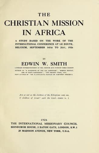 The Christian mission in Africa