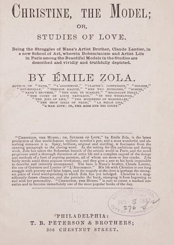 Christine, the model, or, studies of love ..