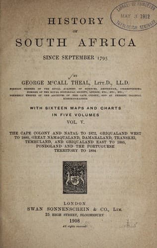 History of South Africa since September 1795