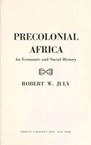Precolonial Africa
