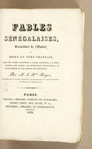 Fables sénégalaises