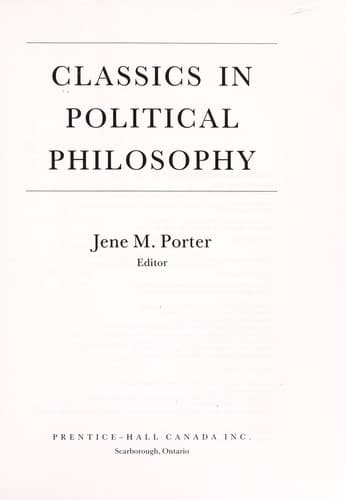 Classics in political philosophy