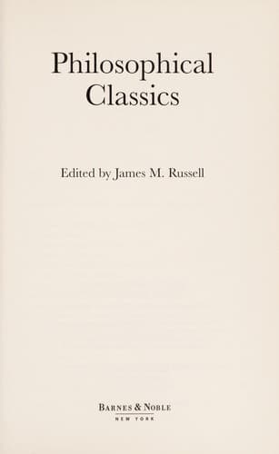 Philosophical classics