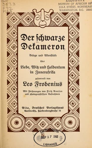 Der schwarze Dekameron