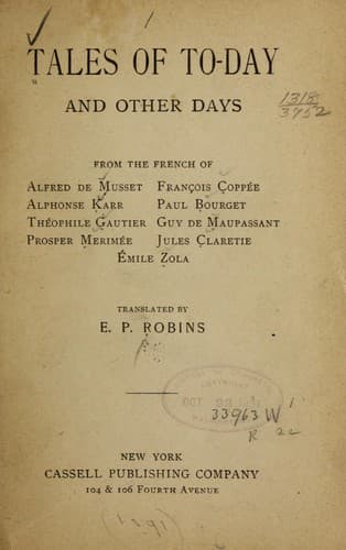Tales of to-day and other days, from the French ...