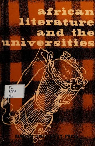 African literature and the universities