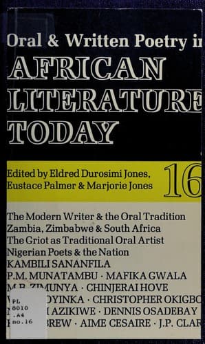 Oral and Written Poetry in African Literature Today