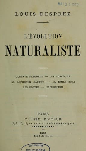 L'évolution naturaliste