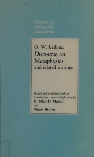 Discourse on metaphysics and related writings