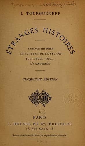 Etrange histoire